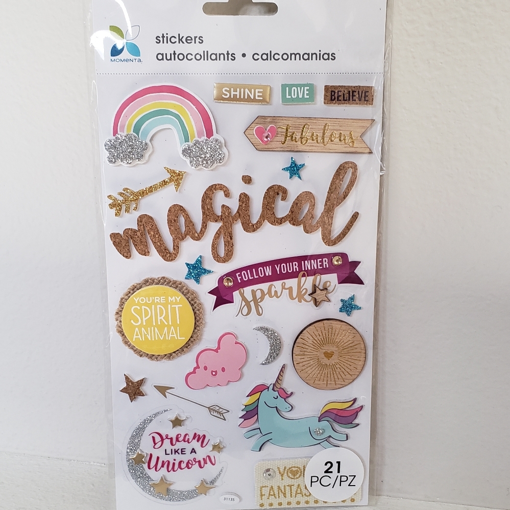 3d Stickers mixed media fairy tale magical